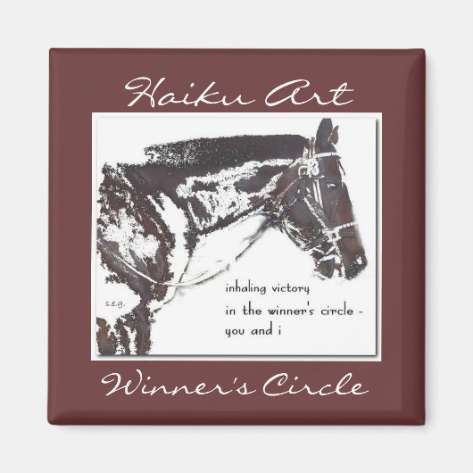 Winnaar's Circle Haiku Kunstmagneet Magneet (Voorkant)