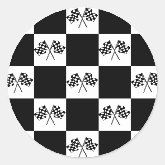 Winnaars Circle Stickers Auto Racing Vlaggen (Voorkant)