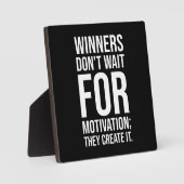 Winnaars Creëer Motivatie - Hustle Succes Grind Fotoplaat (Voorkant)