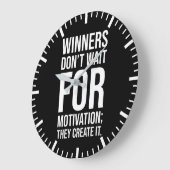 Winnaars Creëer Motivatie - Hustle Succes Grind Grote Klok (Hoek)