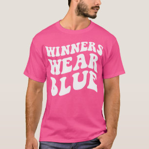 Winnaars Draag Blauw Team Kleur War Camp Game Comp T-shirt