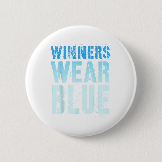 Winnaars Draag Blauwe Competitie Oorlogsspel Mat Ronde Button 5,7 Cm (Voorkant)