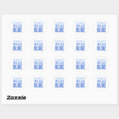 Winnaars Draag Blue Go Team War Game Competi Ronde Sticker (Vel)