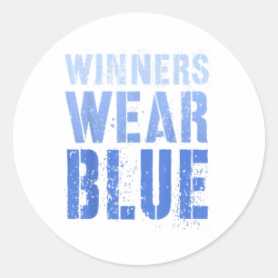  Winnaars Draag Blue Go Team War Game Competi Ronde Sticker