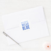 Winnaars Draag Blue Go Team War Game Competi Ronde Sticker (Envelop)