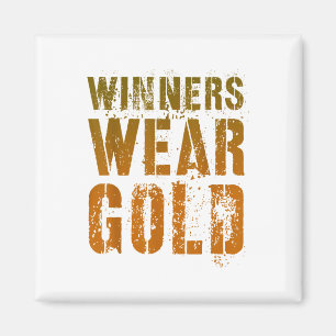 winnaars Draag Gold Cheer Summer Camp War Ga Magneet
