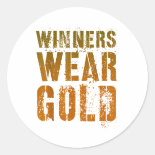 winnaars Draag Gold Cheer Summer Camp War Ga Ronde Sticker