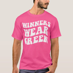 Winnaars Draag Groen Team Kleur War Camp Game Comp T-shirt