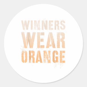 winnaars Draag Oranje Kleur van het Team van het Ronde Sticker