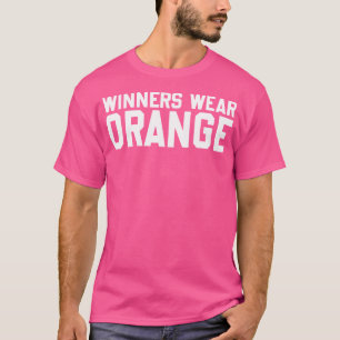 Winnaars Draag Oranje Team Color War Camp Game Com T-shirt