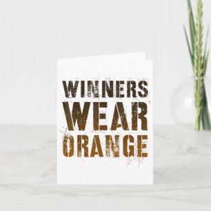 Winnaars Draag Oranje Zomerkamp War Game T Kaart
