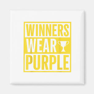 Winnaars Draag Paarse School Sport Team Pride Game Magneet