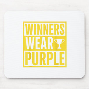 Winnaars Draag Paarse School Sport Team Pride Game Muismat