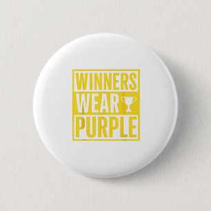 Winnaars Draag Paarse School Sport Team Pride Game Ronde Button 5,7 Cm