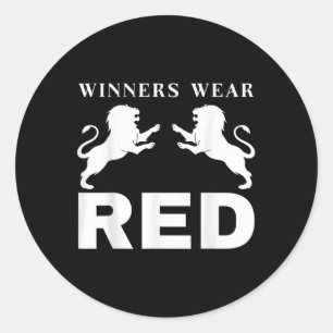 Winnaars Draag Red Funny Spirit Draag Team Game Kl Ronde Sticker