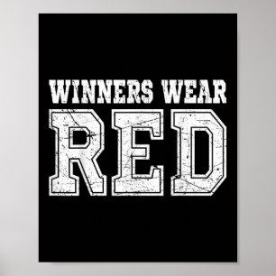 Winnaars Draag Rode Kleur Team Spirit Game War Cam Poster