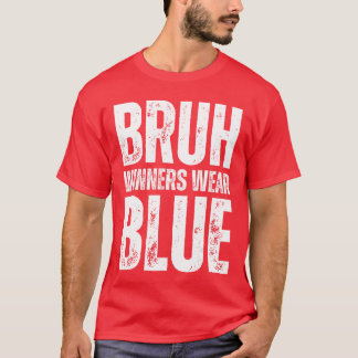 Winnaars dragen blauweam Spirit Week Game Kleuren T-shirt