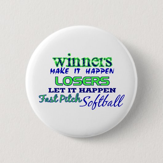 Winnaars....Fast Pitch Softball Ronde Button 5,7 Cm (Voorkant)