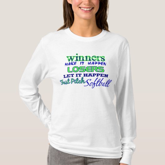 Winnaars....Fast Pitch Softball T-shirt (Voorkant)
