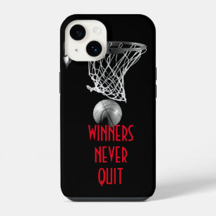 Winnaars geven basketbal nooit op iPhone 14 hoesje