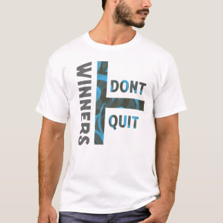 Winnaars Geven Niet Op Motiverende T-Shirt Kunst