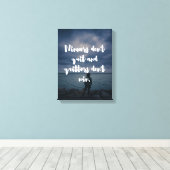 Winnaars houden niet op Citaat Canvas Afdruk (Insitu (Houten vloer))