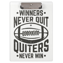 Winnaars houden nooit Citaat Klembord