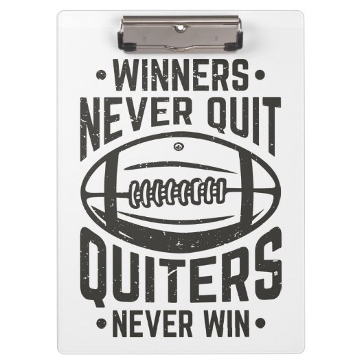 Winnaars houden nooit Citaat Klembord (Voorkant)