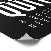 Winnaars houden nooit op | MOTIVATIE POSTER (Hoek)