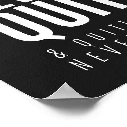 Winnaars houden nooit op | MOTIVATIE POSTER (Hoek)