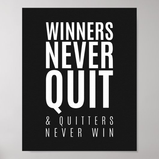 Winnaars houden nooit op | MOTIVATIE POSTER (Voorkant)
