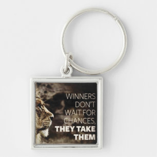 Winnaars nemen risico's - Motivatie Sleutelhanger