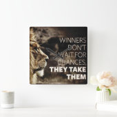 Winnaars nemen risico's - Motivatie Vierkante Klok (Huis)