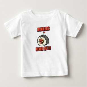 Winnaars nooit stoppen: Motivatie quotes T-shirt