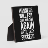 Winnaars slagen niet in totdat ze zijn geslaagd -  fotoplaat (Voorkant)