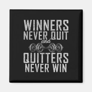 Winnaars stoppen nooit en stoppers winnen nooit sp magneet