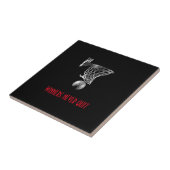 Winnaars stoppen nooit met basketbal tegeltje (Zijkant)