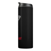 Winnaars stoppen nooit met basketbal thermosbeker (Geroteerd rechts)