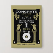 Winnaars van de Salsa Dance Competition Button (Voorkant)