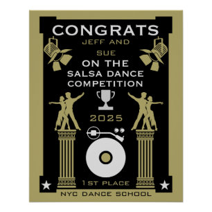 Winnaars van de Salsa Dance Competition Perfect Poster