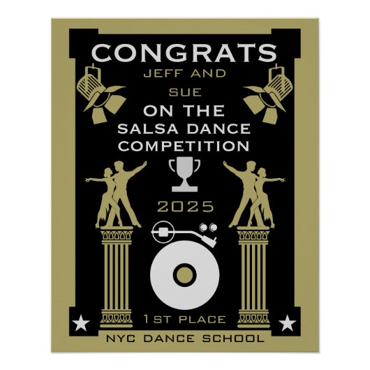 Winnaars van de Salsa Dance Competition Perfect Poster (Voorkant)