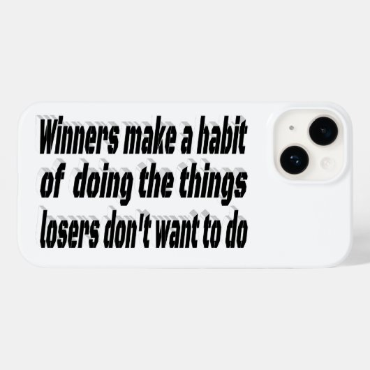 Winnaars verliezers Motivatie offerte Case-Mate iPhone Case (Achterkant (horizontaal))