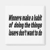 Winnaars verliezers Motivatie offerte Magneet (Voorkant)