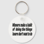 Winnaars verliezers Motivatie offerte Sleutelhanger (Achterkant)