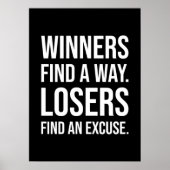 Winnaars vinden een weg - Gym, Hustle, Succes Poster (Voorkant)