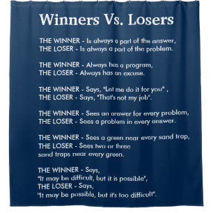 Winnaars Vs Verliezers Douchegordijn