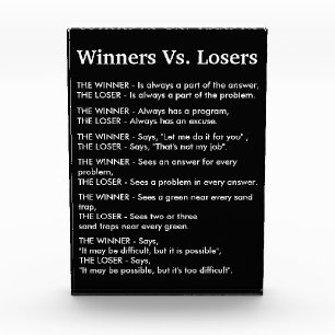 Winnaars Vs Verliezers Fotoblokken