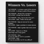 Winnaars Vs Verliezers Fotoplaat (Voorkant)