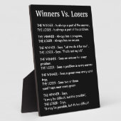 Winnaars Vs Verliezers Fotoplaat (Zijkant)
