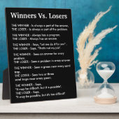 Winnaars Vs Verliezers Fotoplaat (Zijkant)